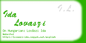 ida lovaszi business card