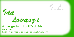 ida lovaszi business card
